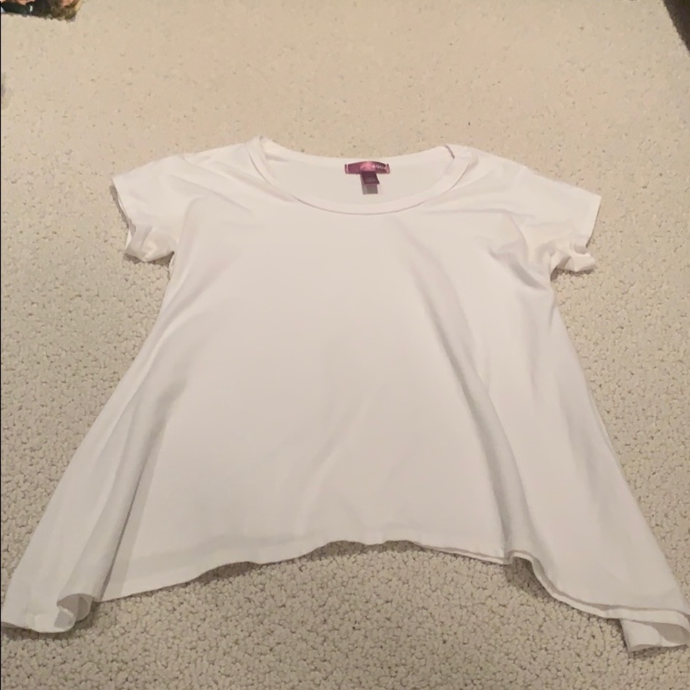 Girls Aqua White T Shirt